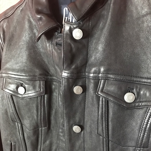 GAP Black Genuine Lamb Leather - Picture 2 of 4